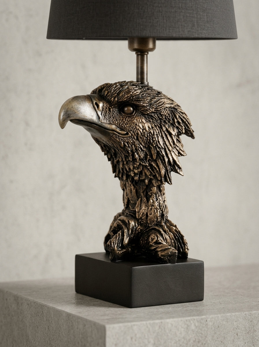 Golden Eagle Decorative Table Lamp with Black Shade