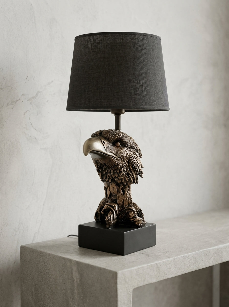 Golden Eagle Decorative Table Lamp with Black Shade