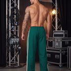 Men’s Green Sports Trouser – Side Stripe