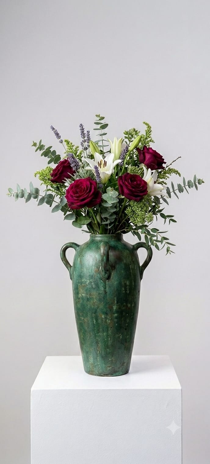 Green vase