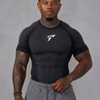 Men’s Compression Short Sleeve Gym Shirt – Muscle Fit Performance Top