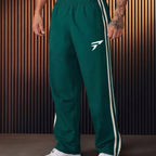 Men’s Green Sports Trouser – Side Stripe