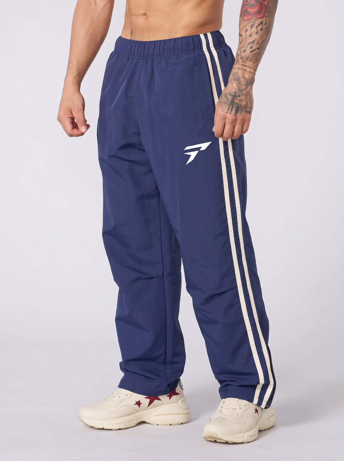 Men’s blue Sports Trouser – Side Stripe